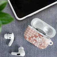Beige Palaka Hawaiian And Japanese AirPods Case Maneki Neko And Sakura Bloom DT05 - Polynesian Pride