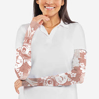 Beige Palaka Hawaiian And Japanese Arm Sleeves Maneki Neko And Sakura Bloom DT05 - Polynesian Pride