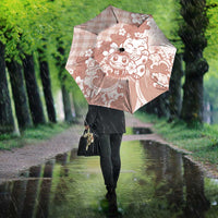 Beige Palaka Hawaiian And Japanese Umbrella Maneki Neko And Sakura Bloom DT05 - Polynesian Pride