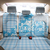 Blue Palaka Hawaiian And Japanese Back Car Seat Cover Maneki Neko And Sakura Bloom DT05 - Polynesian Pride