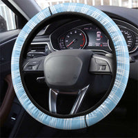 Blue Palaka Hawaiian And Japanese Steering Wheel Cover Maneki Neko And Sakura Bloom DT05 - Polynesian Pride