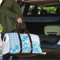Blue Palaka Hawaiian And Japanese Travel Bag Maneki Neko And Sakura Bloom DT05 - Polynesian Pride