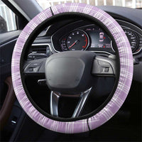 Purple Palaka Hawaiian And Japanese Steering Wheel Cover Maneki Neko And Sakura Bloom DT05 - Polynesian Pride