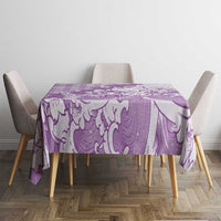 Purple Palaka Hawaiian And Japanese Tablecloth Maneki Neko And Sakura Bloom DT05 - Polynesian Pride