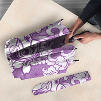 Purple Palaka Hawaiian And Japanese Umbrella Maneki Neko And Sakura Bloom DT05 - Polynesian Pride