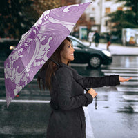 Purple Palaka Hawaiian And Japanese Umbrella Maneki Neko And Sakura Bloom DT05 - Polynesian Pride