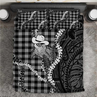 Black Hawaii Palaka Cowboy Turtle Bedding Set Hawaiian Paniolo Puakenikeni Maile Lei DT05 Black - Polynesian Pride