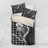 Black Hawaii Palaka Cowboy Turtle Bedding Set Hawaiian Paniolo Puakenikeni Maile Lei DT05 US Twin 172cm x 218cm Black - Polynesian Pride