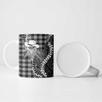 Black Hawaii Palaka Cowboy Turtle Ceramic Mug Hawaiian Paniolo Puakenikeni Maile Lei DT05 - Polynesian Pride