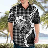 Black Hawaii Palaka Cowboy Turtle Hawaiian Shirt Hawaiian Paniolo Puakenikeni Maile Lei