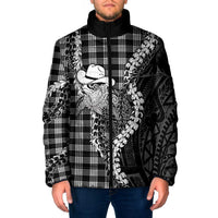 Black Hawaii Palaka Cowboy Turtle Padded Jacket Hawaiian Paniolo Puakenikeni Maile Lei DT05 Men Black - Polynesian Pride