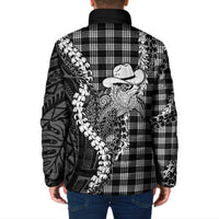 Black Hawaii Palaka Cowboy Turtle Padded Jacket Hawaiian Paniolo Puakenikeni Maile Lei DT05 - Polynesian Pride