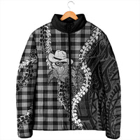 Black Hawaii Palaka Cowboy Turtle Padded Jacket Hawaiian Paniolo Puakenikeni Maile Lei DT05 - Polynesian Pride