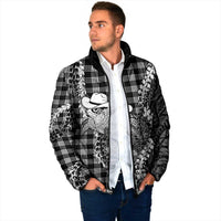 Black Hawaii Palaka Cowboy Turtle Padded Jacket Hawaiian Paniolo Puakenikeni Maile Lei DT05 - Polynesian Pride