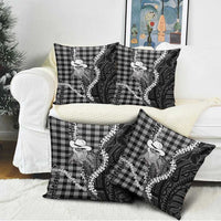 Black Hawaii Palaka Cowboy Turtle Pillow Cover Hawaiian Paniolo Puakenikeni Maile Lei