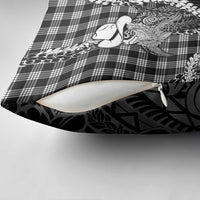 Black Hawaii Palaka Cowboy Turtle Pillow Cover Hawaiian Paniolo Puakenikeni Maile Lei