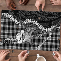 Black Hawaii Palaka Cowboy Turtle Puzzle Hawaiian Paniolo Puakenikeni Maile Lei DT05 - Polynesian Pride