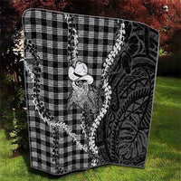 Black Hawaii Palaka Cowboy Turtle Quilt Hawaiian Paniolo Puakenikeni Maile Lei