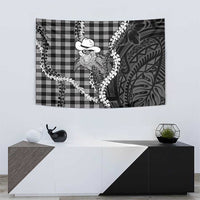 Black Hawaii Palaka Cowboy Turtle Tapestry Hawaiian Paniolo Puakenikeni Maile Lei DT05 - Polynesian Pride