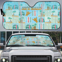 Hawaii Surfing Auto Sun Shade He'e Nalu DT05 Blue - Polynesian Pride