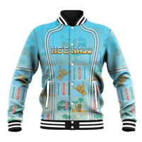 Custom Hawaii Surfing Baseball Jacket He'e Nalu DT05 Unisex Blue - Polynesian Pride