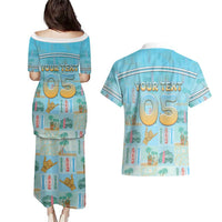 Custom Hawaii Surfing Couples Matching Puletasi and Hawaiian Shirt He'e Nalu DT05 - Polynesian Pride