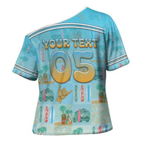 Custom Hawaii Surfing Cross Shoulder Shirt He'e Nalu DT05 - Polynesian Pride