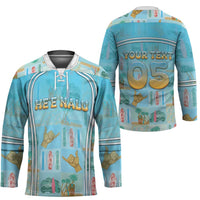 Custom Hawaii Surfing Hockey Jersey He'e Nalu DT05 - Polynesian Pride