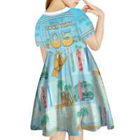 Custom Hawaii Surfing Kid Short Sleeve Dress He'e Nalu DT05 - Polynesian Pride