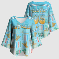 Custom Hawaii Surfing Kimono Sleeve Blouse He'e Nalu DT05 - Polynesian Pride