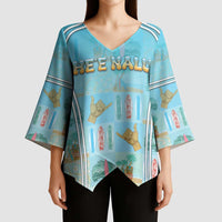Custom Hawaii Surfing Kimono Sleeve Blouse He'e Nalu DT05 - Polynesian Pride