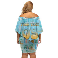 Custom Hawaii Surfing Off Shoulder Short Dress He'e Nalu DT05 - Polynesian Pride