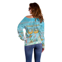 Custom Hawaii Surfing Off Shoulder Sweater He'e Nalu DT05 - Polynesian Pride