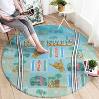 Hawaii Surfing Round Carpet He'e Nalu DT05 - Polynesian Pride