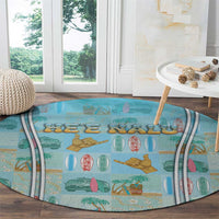 Hawaii Surfing Round Carpet He'e Nalu DT05 - Polynesian Pride
