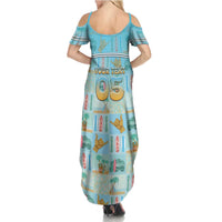 Custom Hawaii Surfing Summer Maxi Dress He'e Nalu DT05 - Polynesian Pride
