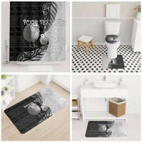 Personalised New Zealand Father's Day Bathroom Set Papa Kiwi Bird Tribal Pattern DT05 - Polynesian Pride