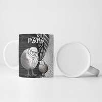 Personalised New Zealand Father's Day Ceramic Mug Papa Kiwi Bird Tribal Pattern DT05 - Polynesian Pride