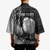 Personalised New Zealand Father's Day Kimono Papa Kiwi Bird Tribal Pattern DT05 - Polynesian Pride