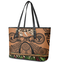 Polynesia Maui Tattoo Inspired Leather Tote Bag Tropical Leaf Skirt Costume