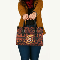 Polynesia Lava Monster Cosplay Leather Bag Fiery Glowing Volcano Crack Pattern