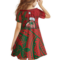 Guam Christmas Family Matching Tank Maxi Dress and Hawaiian Shirt Chamorro Seal Hat Santa Tribal Waves - Polynesian Pride