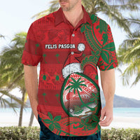 Guam Christmas Hawaiian Shirt Chamorro Seal Hat Santa Tribal Waves DT05 - Polynesian Pride