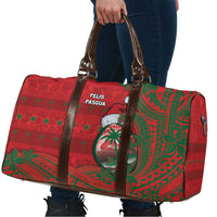 Guam Christmas Travel Bag Chamorro Seal Hat Santa Tribal Waves - Polynesian Pride