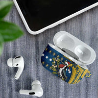 Nauru Christmas AirPods Case Frigatebird Bird Santa Tribal Waves - Polynesian Pride