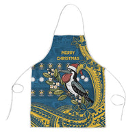 Nauru Christmas Apron Frigatebird Bird Santa Tribal Waves DT05 Deep Blue - Polynesian Pride