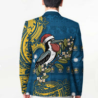 Nauru Christmas Blazer Frigatebird Bird Santa Tribal Waves DT05 - Polynesian Pride