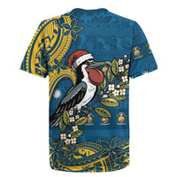 Nauru Christmas Rugby Jersey Frigatebird Bird Santa Tribal Waves DT05 - Polynesian Pride