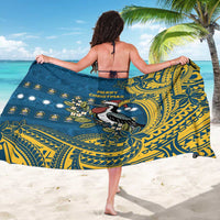 Nauru Christmas Sarong Frigatebird Bird Santa Tribal Waves - Polynesian Pride