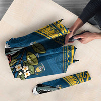 Nauru Christmas Umbrella Frigatebird Bird Santa Tribal Waves - Polynesian Pride